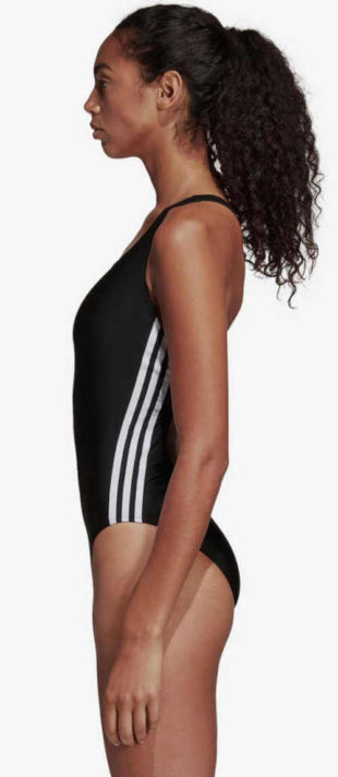 Čierne dámske športové plavky Adidas zvýrazňujúci postavu