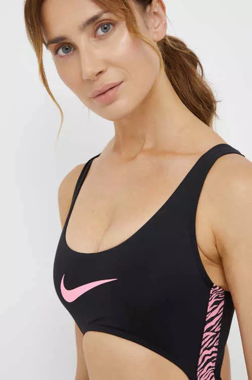 Plavky Nike v čiernej a ružovej farbe